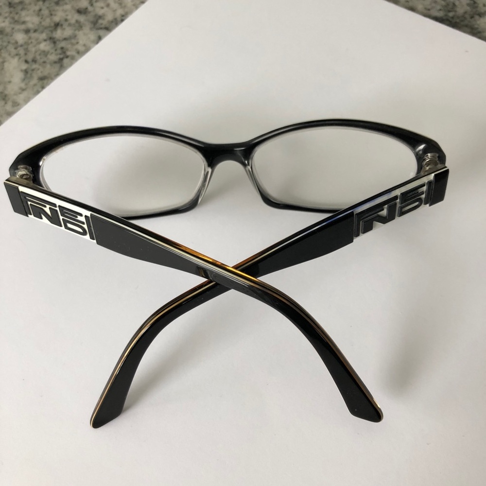 ♥️ FENDI iconic designer frames black w FENDI logo on sides ♥️ - Picture 2 of 10